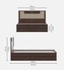 Kosmo Eco King Bed In Lyon Walnut Finish With Hydraulic Storage