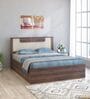 Kosmo Eco King Bed In Lyon Walnut Finish With Hydraulic Storage