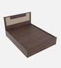 Kosmo Eco King Bed In Lyon Walnut Finish With Hydraulic Storage
