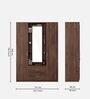 Kosmo Ellipse 3 Door Wardrobe in Sheesham Finish With Inbuild Dresser