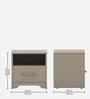 Kosmo Eternia BedSide Table With Melamine Finish In Modern Ash Colour