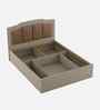 Kosmo Eternia King Size Bed With Melamine Finish In Modern Ash Colour
