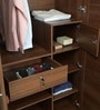Kosmo Grace 3 Door Wardrobe in Rigato Walnut Finish With Drawer & Locker