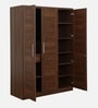 Kosmo Grace 3 Door Wardrobe in Rigato Walnut Finish With Drawer & Locker