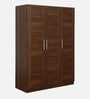 Kosmo Grace 3 Door Wardrobe in Rigato Walnut Finish With Drawer & Locker