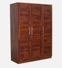 Kosmo Grace 3 Door Wardrobe in Sheesham Woodpore Finish With Drawer & Locker
