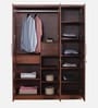 Kosmo Grace 3 Door Wardrobe in Sheesham Woodpore Finish With Drawer & Locker