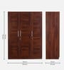 Kosmo Grace 3 Door Wardrobe in Sheesham Woodpore Finish With Drawer & Locker