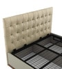 Kosmo Hamilton King Size Bed High Gloss Cashmere Finish with Hydraulic Storage
