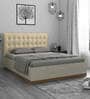 Kosmo Hamilton King Size Bed High Gloss Cashmere Finish with Hydraulic Storage