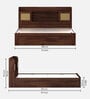 Kosmo Jude  King Size Bed in Sheesham Finish with Box Storage