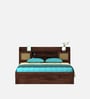 Kosmo Jude  King Size Bed in Sheesham Finish with Box Storage