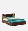 Kosmo Jude  King Size Bed in Sheesham Finish with Box Storage