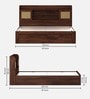 Kosmo Jude  Queen Size Bed in Sheesham Melamine Finish with Box Storage