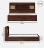 Kosmo Jude  Queen Size Bed in Sheesham Melamine Finish with Box Storage