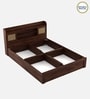 Kosmo Jude  Queen Size Bed in Sheesham Melamine Finish with Box Storage