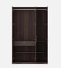 Kosmo Kia 3 Door Wardrobe In Lyon Walnut Finish With Drawer