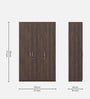 Kosmo Kia 3 Door Wardrobe In Lyon Walnut Finish With Drawer
