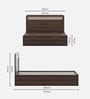 Kosmo Kia Queen Bed In Lyon Walnut Finish With Hydraulic Storage