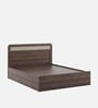 Kosmo Kia Queen Bed In Lyon Walnut Finish With Hydraulic Storage
