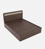 Kosmo Kia Queen Bed In Lyon Walnut Finish With Hydraulic Storage