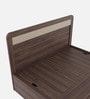 Kosmo Kia Queen Bed In Lyon Walnut Finish With Hydraulic Storage