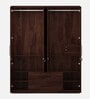 Kosmo Lauren 4 Door Wardrobe With Mirror In Sheesham Woodpore Finish With Locker & Drawer