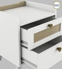 Kosmo Lilly  Bedside Table in Kingston White & Sebastian Oak Finish
