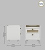 Kosmo Lilly  Bedside Table in Kingston White & Sebastian Oak Finish