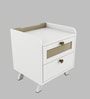 Kosmo Lilly  Bedside Table in Kingston White & Sebastian Oak Finish