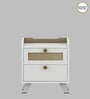 Kosmo Lilly  Bedside Table in Kingston White & Sebastian Oak Finish