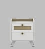 Kosmo Lilly  Bedside Table in Kingston White & Sebastian Oak Finish