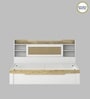 Kosmo Lilly  Queen Size Bed in Kingston White & Sebastian Oa Finish with Box Storage