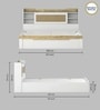 Kosmo Lilly  Queen Size Bed in Kingston White & Sebastian Oa Finish with Box Storage