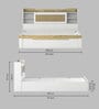 Kosmo Lilly  Queen Size Bed in Kingston White & Sebastian Oa Finish with Box Storage