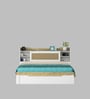 Kosmo Lilly King Size Bed in Kingston White and Sebastian Oak Finish with Box Storage