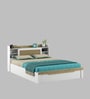 Kosmo Lilly King Size Bed in Kingston White and Sebastian Oak Finish with Box Storage