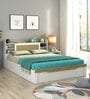 Kosmo Lilly King Size Bed in Kingston White and Sebastian Oak Finish with Box Storage