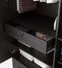 Kosmo Linden 4 Door Wardrobe With Mirror In Wenge Finish With Mirror With Locker & Drawer