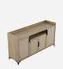 Kosmo Linea Console Unit With Melamine Finish In Santana Oak Colour