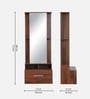 Kosmo Liwa Dressing Unit in Sheesham Finish With Storage With Mirror Storage