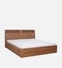 Kosmo Monarch King Size Bed in Natural Wenge Finish with Hydraulic Storage