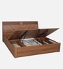 Kosmo Monarch King Size Bed in Natural Wenge Finish with Hydraulic Storage