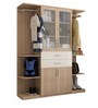Kosmo Multipurpose Twin Wardrobe Cum Bookcase with Open Side Shelves