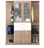 Kosmo Multipurpose Twin Wardrobe Cum Bookcase with Open Side Shelves