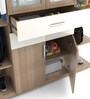 Kosmo Multipurpose Twin Wardrobe Cum Bookcase with Open Side Shelves