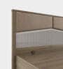 Kosmo Nora Upholstered Queen Size Bed In Lyon Walnut Finish With Hydraulic Storage
