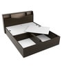 Kosmo Opal Queen Size Bed in Fumed Oak Finish with Box Storage