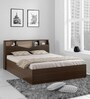 Kosmo Opal Queen Size Bed in Fumed Oak Finish with Box Storage