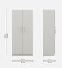 Kosmo Optima 2 Door Warbrobe In Kingston White Finish